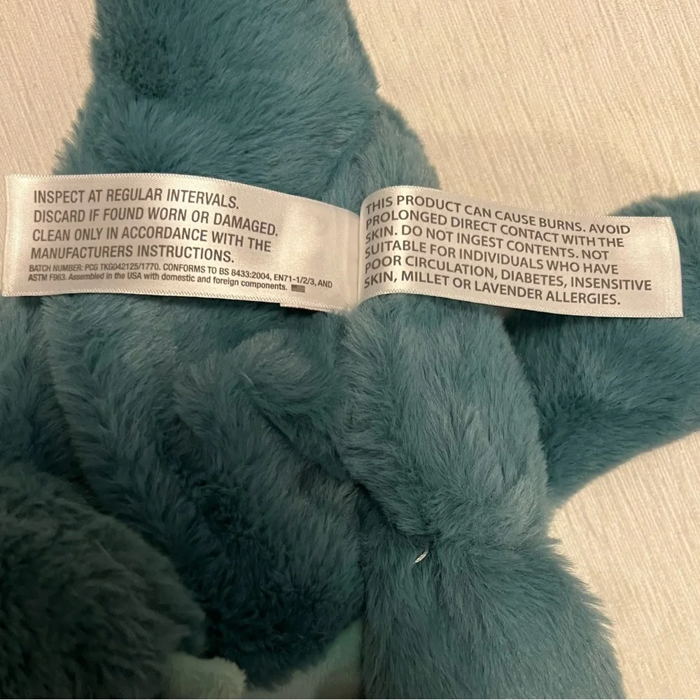 NWT Warmies Velociraptor Heat or Cool Weighted Stuffed French Lavender - Picture 9 of 10